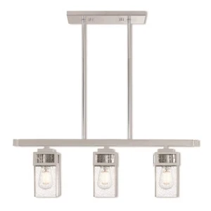 Livex Lighting Harding 3 Light Linear Chandelier in Polished Chrome - 40593-05 - Picture 1 of 1