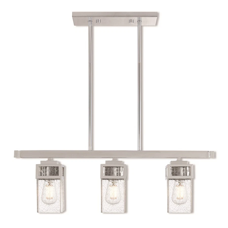 Livex Lighting Harding 3 Light Linear Chandelier in Polished Chrome - 40593-05 - Image 1 of 1