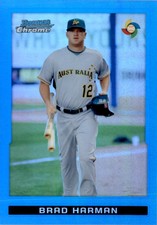 2009 Bowman Chrome WBC Prospects Blue Refractors #BCW60 Brad Harman /150