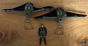 1996 Jurassic Park The Lost World Ian Malcolm Figure W/ 2 Gliders, No Rockets - Picture 1 of 8
