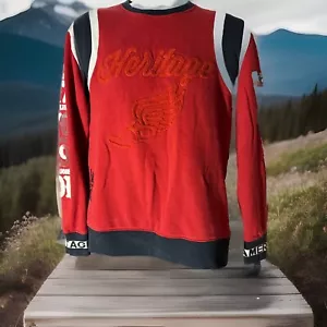 Heritage America 1776 Denim Distillery Sweatshirt Sz Large Red - Picture 1 of 9