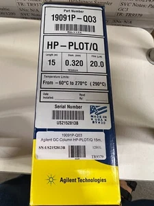Colonna Agilent GC HP-PLOT/Q 15 m, 0,32 mm, 20 um (p/n 19091P-Q03) - Foto 1 di 2