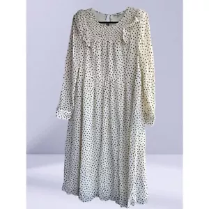 NWT Madewell Georgette Smocked Ruffle Dress Polka Dot Sz Medium - Boho Chic - Picture 1 of 6