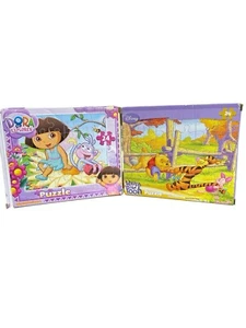 2/24 piece puzzles lot Disney Winnie the Pooh/Dora the Explorer - Picture 1 of 13