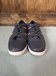 Aldo Marinebraun Weiß Leder Niedrig Turnschuhe Herren Größe 9,5 Schuhe Freizeit - Bild 1 von 24