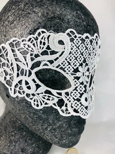 Masquerade Mask White Lace Party Fancy Dress UK Venetian Stunning - Picture 1 of 6