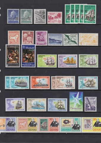CHRISTMAS ISLAND STAMPS - MOSTLY MNHOG  - FACE VALUE  AUD $55.53      USD $38.01 Cover