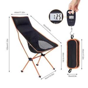 Outdoor Portable Camping Chair Oxford Cloth Folding Lengthen Camping Seat New - Picture 1 of 16