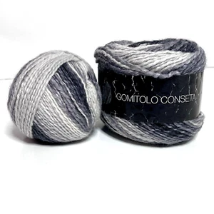 Lana Grossa Gomitolo Conseta worsted Yarn Gray wool, viscose, silk 165g 9.3oz - Picture 1 of 7