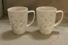2 Corelle Corning Jacaranda Porcelain Purple Flowers Coffee Tea Mugs 4 1/4