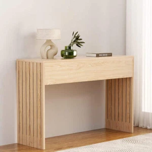 Console Table Hallway Fluted 120CM Pine - Picture 1 of 8
