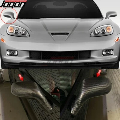 Cubierta de tapa de espejo retrovisor lateral de carbono para Corvette C6 ZR1 Z06 427 2005-13 Foto 1 de 4