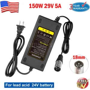 29V 5A Charger for 24V Lead Acid Battery Electric Scooter Ebike Bicycle XLR Male - Picture 1 of 12