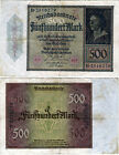 Banknot Rzeszy 500 marek 1922 Berlin Reichsbank DEU-80 Ro.70 P-73