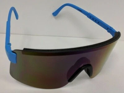 NUEVO CON ETIQUETAS Gafas de sol envolventes deportivas sin montura True Vintage años 80 Blade con patillas adj Foto 1 de 2