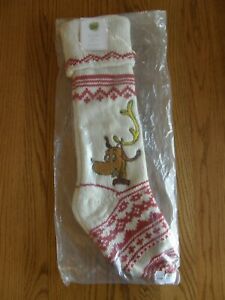 Pottery Barn Large Merry & Bright Grinch's Max the Dog Christmas Stocking - New