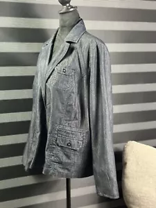 Apostrophe Blue Jeansblazer Damen Übergröße 20 Dark Wash Jacke - Bild 1 von 11