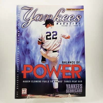 2000 New York Yankees vs Mets SubWay World Series Program Roger Clemens Cover Foto 1 de 4