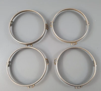 Lote de 4 biseles de ajuste de faros FoMoCo OEM Ford Lincoln Mercury vintage 6 7/8" Foto 1 de 4