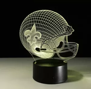 New Orleans Saints 3D LED Light Lamp Collectible Gift NFL Football Home Decor𦔠- Picture 1 of 6