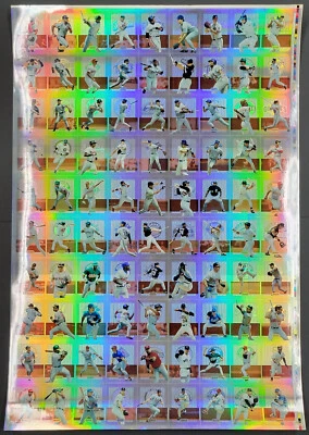 1995 Bowmans Best Refractor Uncut Sheet KEN GRIFFEY JR KIRBY PUCKETT BARRY BONDS - Image 1 of 4