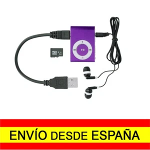 Mini Reproductor MP3 Morado + MicroSD 4 Gb + Cable + Auricular Aluminio a0478 - Imagen 1 de 1