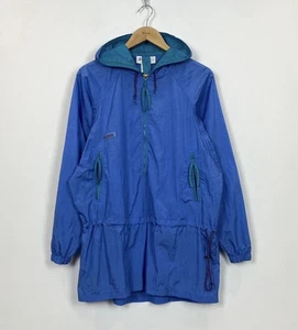 Vintage Columbia Rain Coat Windbreaker Jacket Women’s Size L Blue Top Hiking - Picture 1 of 9