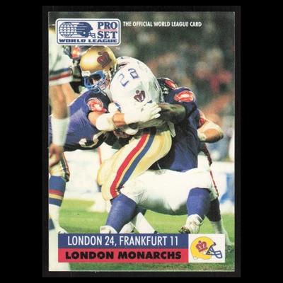 First Game #3 1991 Pro Set WLAF London Monarchs Football Card NFL NM - Image 1 of 3