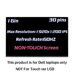 For Dell Precision 7670 Inspiron 5625 16" FHD+ LCD Screen 8VRPM 08VRPM IPS Panel - Picture 1 of 5