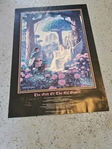 Lord of the Rings 1993 Poster Gift of the Elf Queen Signed & Numbered w COA LOTR - Picture 1 of 6