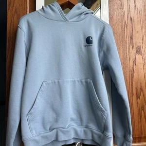 Carhartt Graphic Pullover Hoodie Blue Fleece Long Sleeve Youth Boys Size XL - Picture 1 of 3