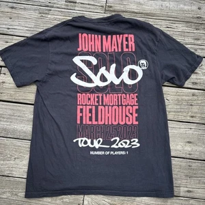 John Mayer Solo Tour 2023 Rocket Mortgage Field House Comfort Colors T-Shirt Lg - Picture 1 of 6