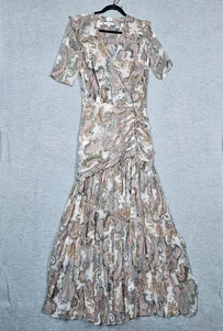 Veronica Beard Size 6 Sheer Mick Silk Floral Printed Short Sleeve Dress - Picture 1 of 14