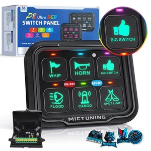 MICTUNING 6 Gang Multifunction Switch Panel Light Circuit Control Relay System - Picture 1 of 13