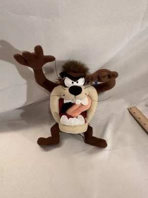 De colección.  "Looney Tunes Taz Tasmanian Devil 1998 peluche juguete as etiqueta de 9""" Foto 1 de 4