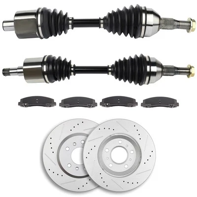 CV Axle + Brake Pads & Rotors For Chevrolet Impala Pontiac Grand Prix Front Foto 1 de 2