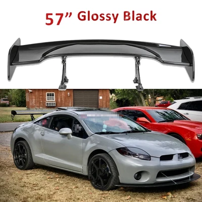 For Mitsubishi Eclipse Coupe Glossy Black 57" Rear Spoiler Wing Truck GT-Style Foto 1 de 4