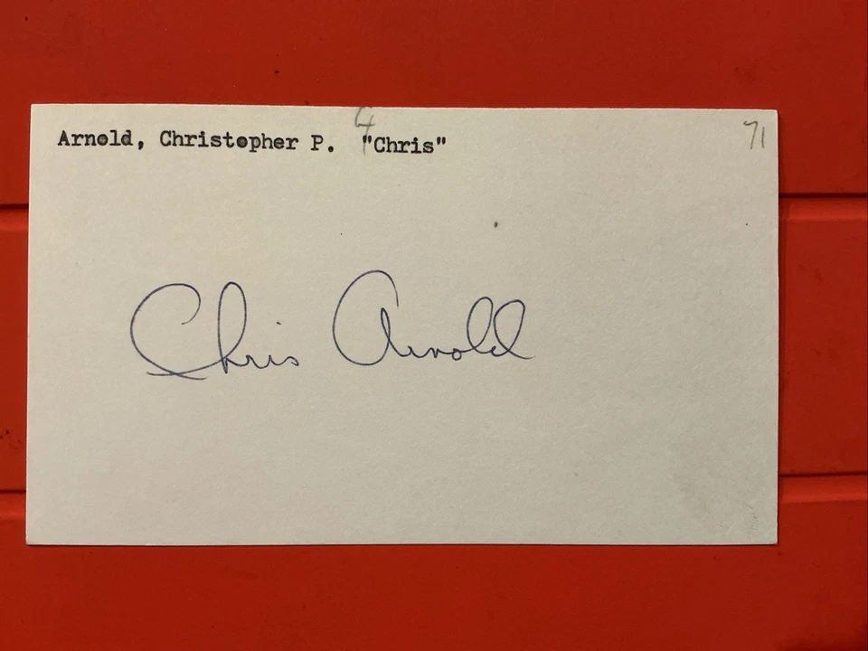 Chris Arnold🔥🔥1971 San Francisco Giants 🔥🔥Autograph 🔥🔥 - Image 1 of 1