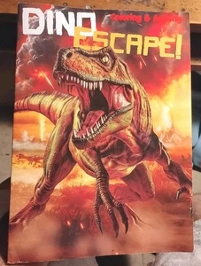 Dino Escape Coloring & Activity Book with Dino Doorhanger "Run Away!" - Picture 1 of 8