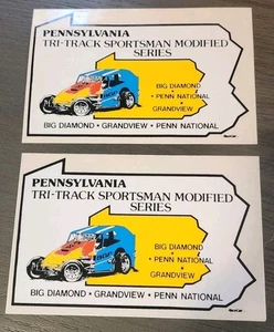 2  PENNSYLVANIA Grandview TRi TRACK SPORTSMAN MODIFIED SERIES 4" x 5.5 " STICKER - Picture 1 of 4