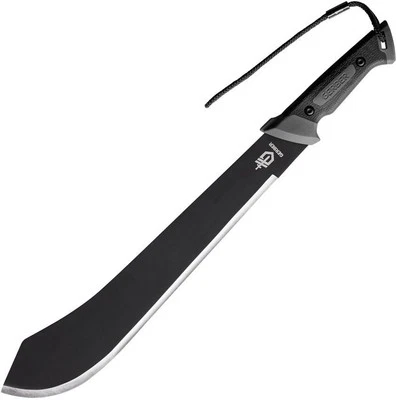 Cuchillo Machete Grande Hoja Bolo Negro con Funda para Cinturón Foto 1 de 3