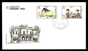 MayfairStamps Gibraltar FDC 1982 Europa Dual Fleetwood First Day Cover aat_11963 - Picture 1 of 2