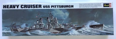 Revell H-457 USS Pittsburgh Heavy Cruiser WW2 1:720 Model Kit 1971 MIOB 16” - Image 1 of 4