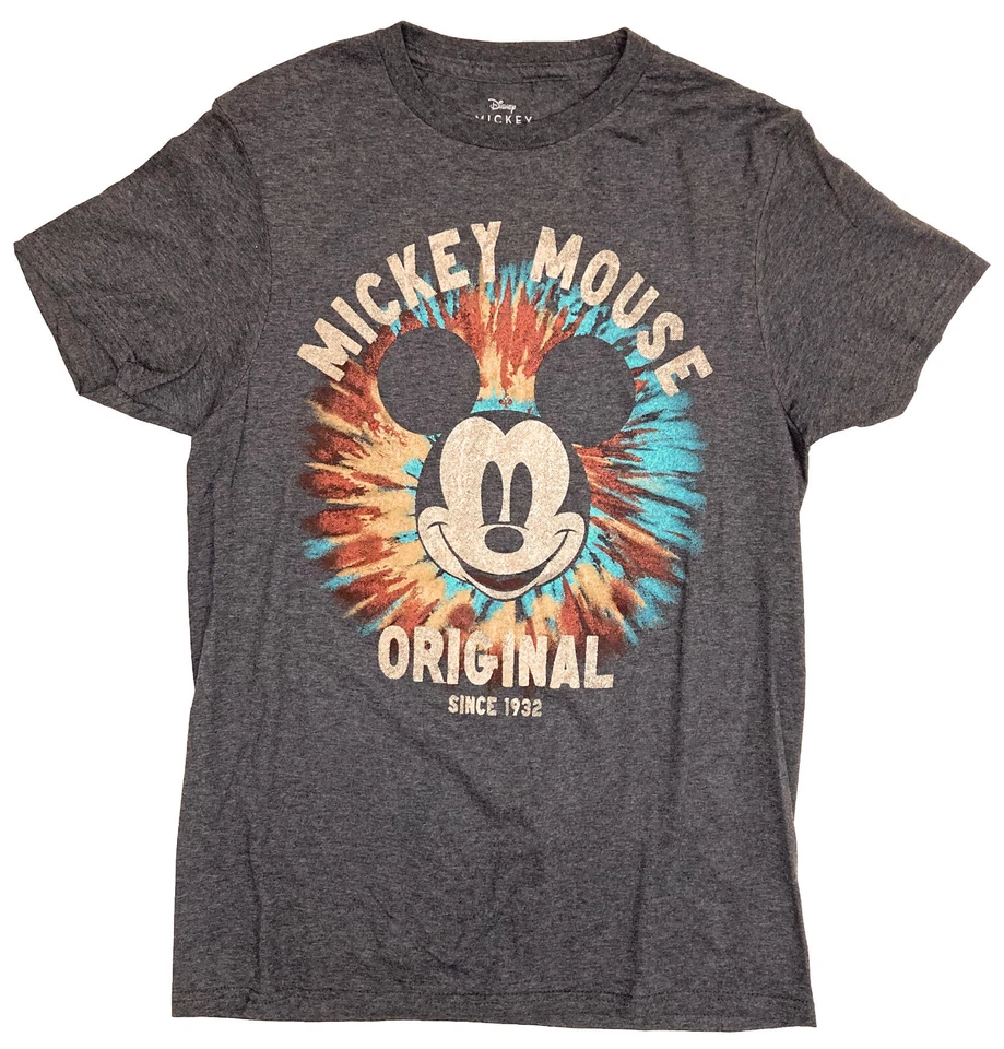 Disney Mickey Mouse Original Since 1932 Distressed Mens Charcoal Heather T-Shirt - Image 1 of 1