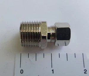 100 PIECES 3/8" OD COMPRESSION X 1/2" MIP MALE ADAPTER, LEAD FREE BRASS - Picture 1 of 3