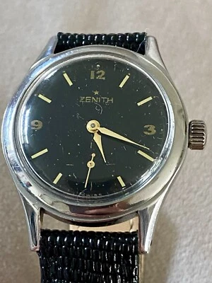 Reloj Zenith vintage, esfera negra. Alrededor de los años 40 Foto 1 de 4