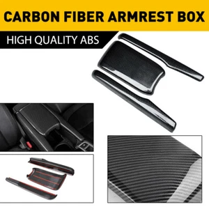 For Honda Civic 2016-2020 21 Cover Center Carbon Fiber Style Armrest Box Console - Picture 1 of 9