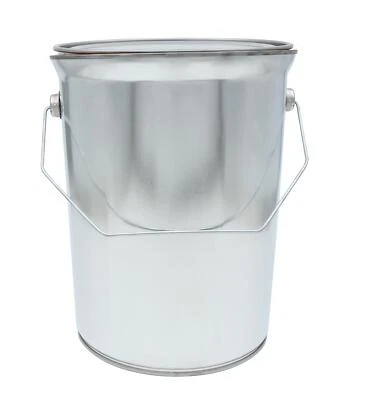 Leerer Blecheimer verzinkt mit Henkel inkl. Deckel 5,0 L | Eimer Metall abfüllen - Bild 1 von 4