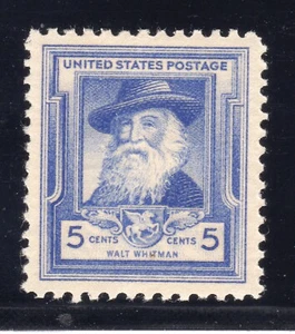 US STAMP #867 --- 5c WHITMAN - XF-SUPERB - MINT - GRADED 95  - Picture 1 of 2