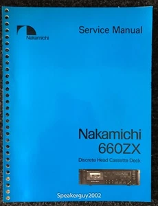 Original Nakamichi 660ZX Cassette Deck Service Manual - Picture 1 of 1